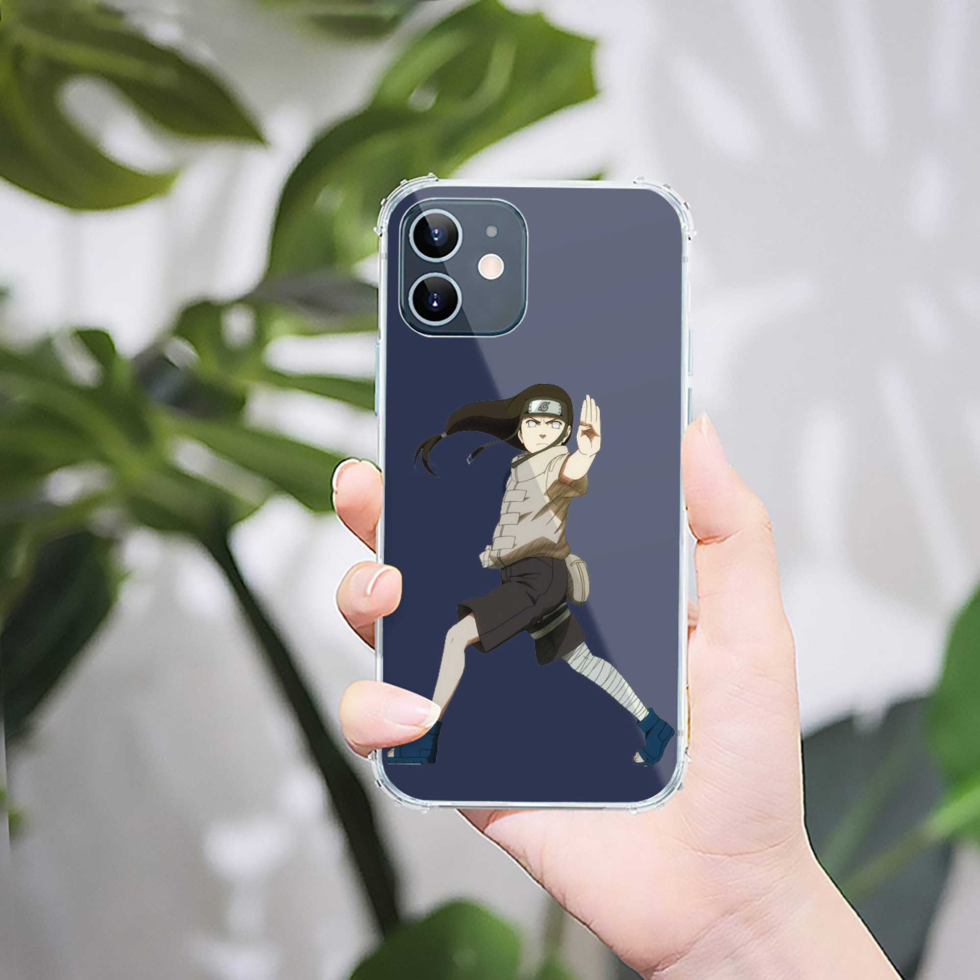 （画像用） NARUTO -ナルト- 日向ネジ Hyūga Neji 【iPhone 12シリーズ対応】透明スマホケース（クリアソフトケース）